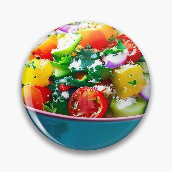 Item preview, Colorful salad in a bright turquoise bowl designed and sold by Mianku | Für das Leben.