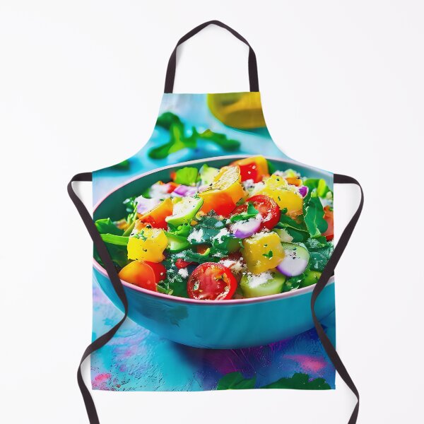 Item preview, Colorful salad in a bright turquoise bowl designed and sold by Mianku | Für das Leben.