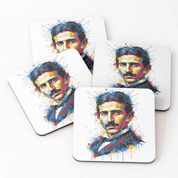 Item preview, “Nikola Tesla Painted Portrait – Electric Art Inspired Design designed and sold by AndresGB.