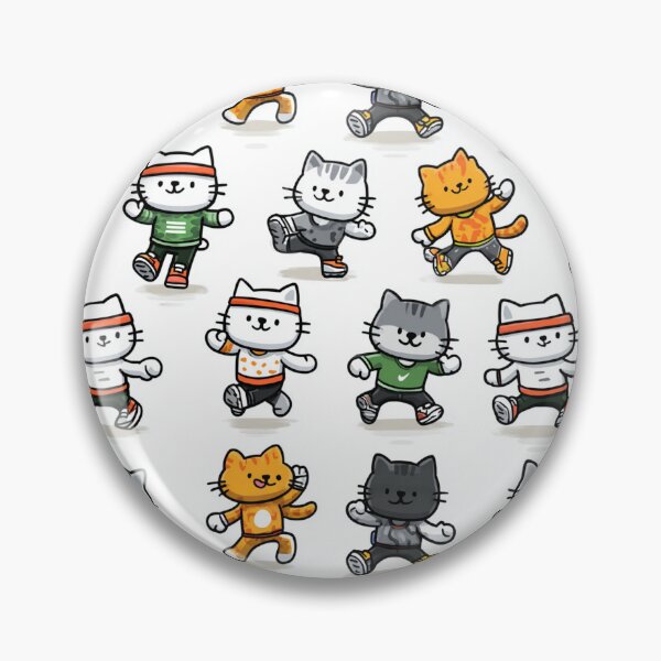 Item preview, Running Cat Pattern – Funny Jogging Cats Design for Runners     | Cat Lover | Running | Gift idea  designed and sold by VieUnique.