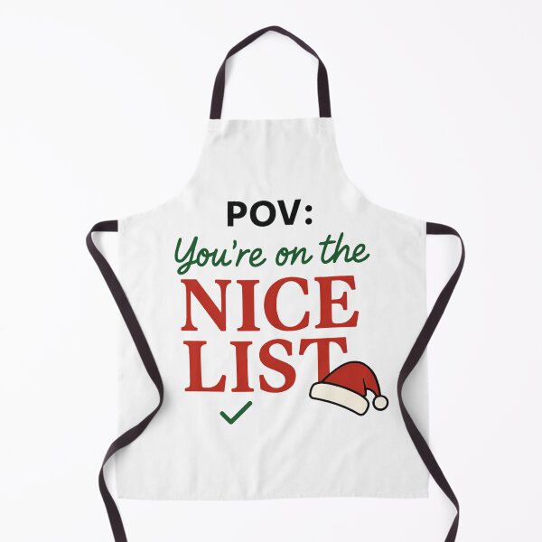 Item preview, POV You're on the Nice List Christmas Design designed and sold by Printiko.