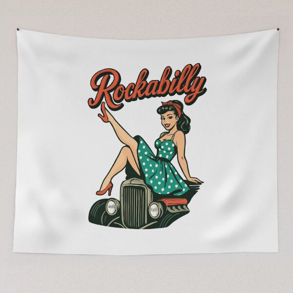 Item preview, Rockabilly Vintage Car Hot Rod Pin Up Gift designed and sold by Pineapple-Tree.