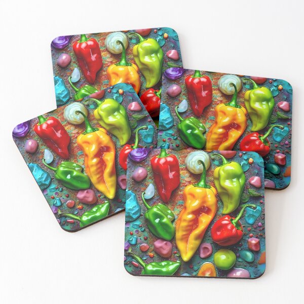 Item preview, Colorful bell peppers and decorative stones designed and sold by Mianku | Für das Leben.
