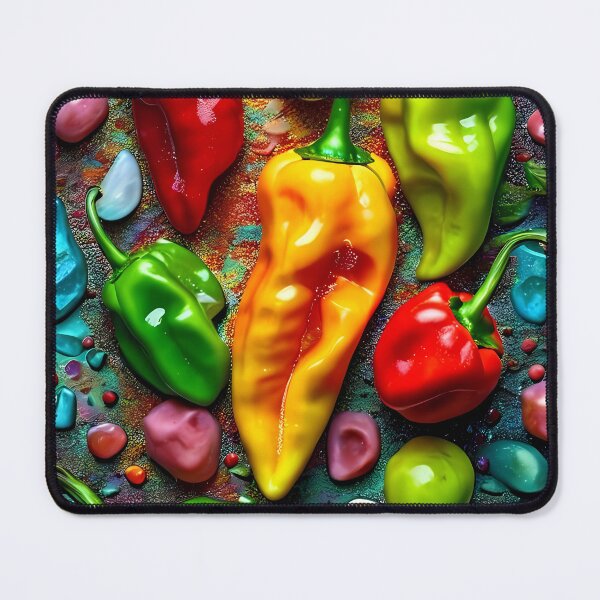 Item preview, Colorful bell peppers and decorative stones designed and sold by Mianku | Für das Leben.
