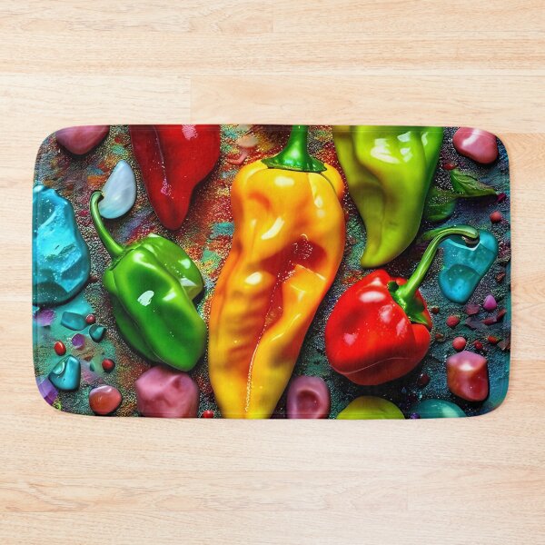 Item preview, Colorful bell peppers and decorative stones designed and sold by Mianku | Für das Leben.