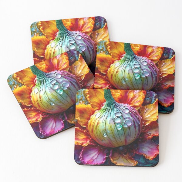 Item preview, Rainbow onion with colorful flower wreath designed and sold by Mianku | Für das Leben.