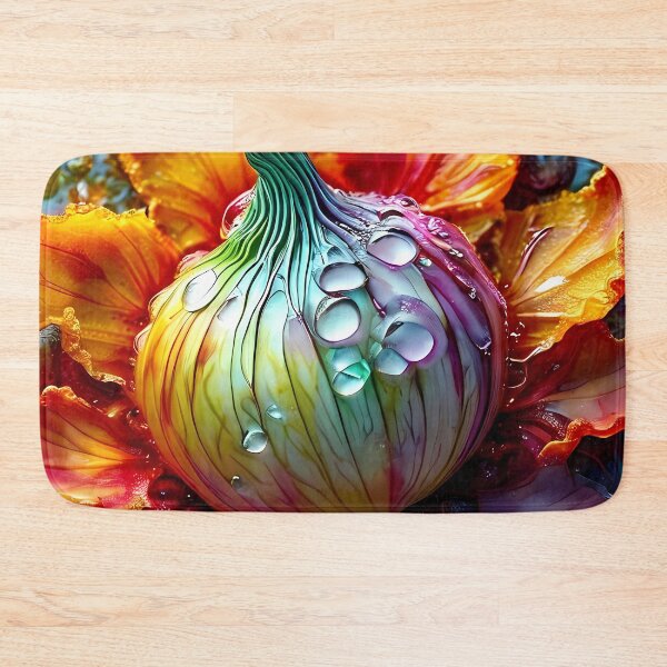 Item preview, Rainbow onion with colorful flower wreath designed and sold by Mianku | Für das Leben.