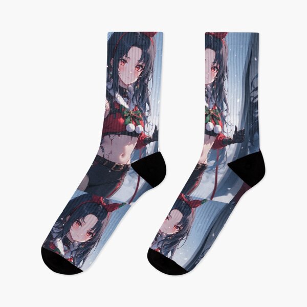 Item preview, Cyber anime girl at Christmas designed and sold by ArtsJulian.