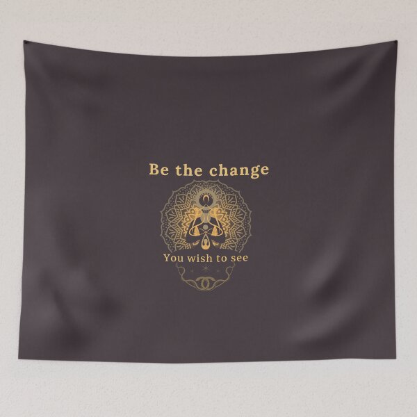 Item preview, Be the Change You Wish to See active lifestyle. designed and sold by "Vibe & Style Merch".