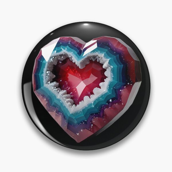 Item preview, Heart-shaped geode with color gradient and crystals designed and sold by Mianku | Für das Leben.