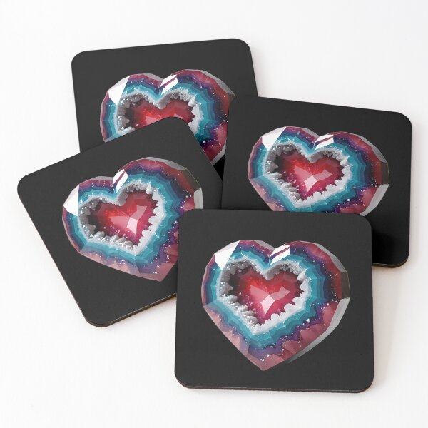 Item preview, Heart-shaped geode with color gradient and crystals designed and sold by Mianku | Für das Leben.