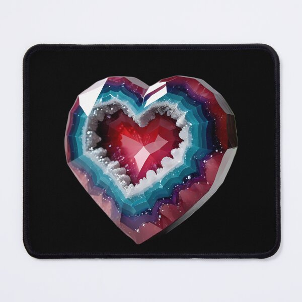 Item preview, Heart-shaped geode with color gradient and crystals designed and sold by Mianku | Für das Leben.