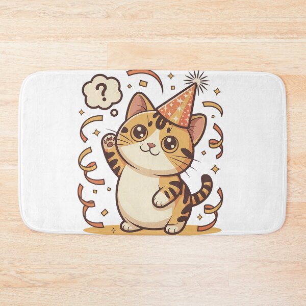 Item preview, Manx Cat Tailless Try New Year Chibi Funny No Tail Cat Sarcastic Holiday Design designed and sold by GiftsForge.