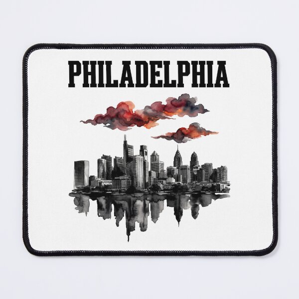 Item preview, Philadelphia Ink Wash Skyline Storm Clouds designed and sold by DesignedByMarty.