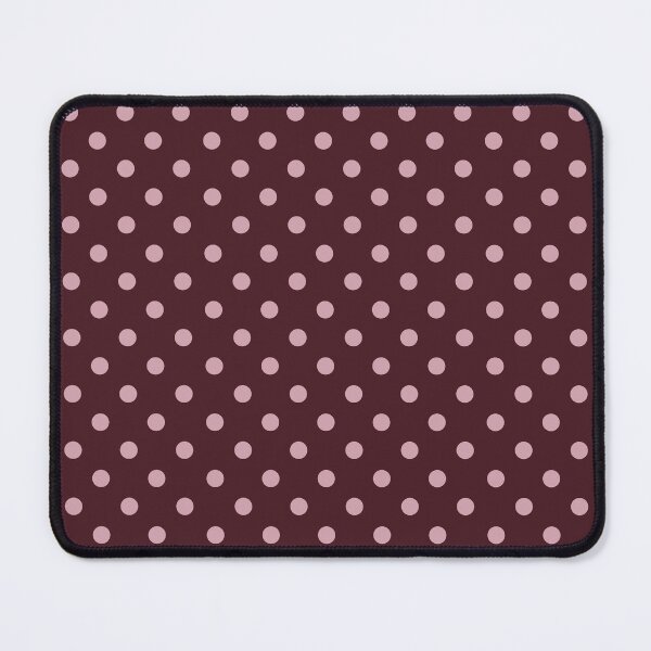 Item preview, Burgundy and pink polka dots pattern designed and sold by FatBirdie.