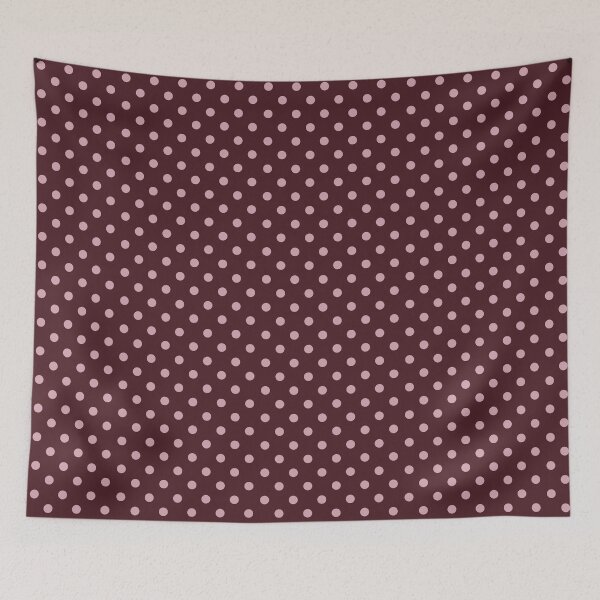 Item preview, Burgundy and pink  polka dots pattern designed and sold by FatBirdie.