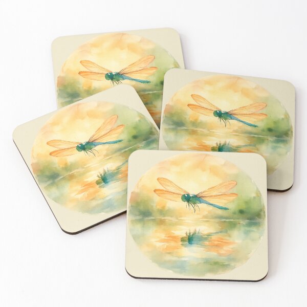 Item preview, Dragonfly at Golden Hour Reflection designed and sold by ChirpInc.