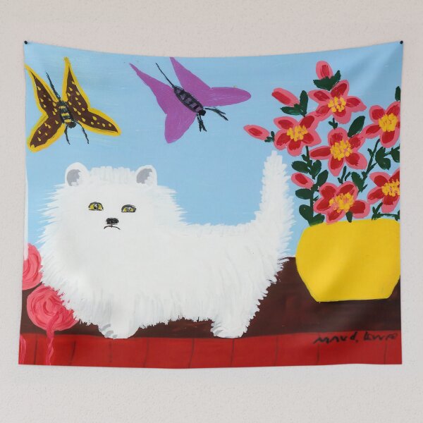 Item preview, Maud Lewis White Cat With Flowers designed and sold by st1art.
