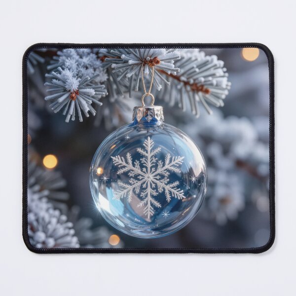 Item preview, Christmas Snowflake Ornament On Frosty Pine designed and sold by Maria Dryfhout.