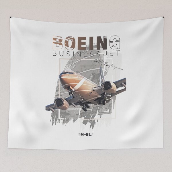 Item preview, Boeing Business Jet | MO4| 9H-ELF designed and sold by Dihedral Mockups.