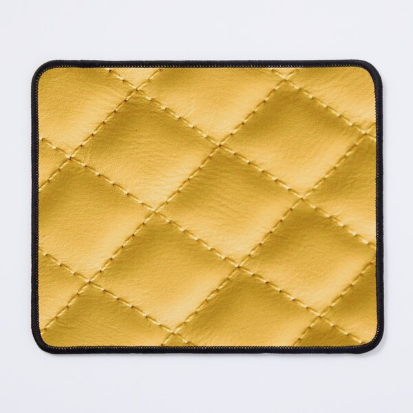 Item preview, Yellow Quilted Luxury Leather Pattern designed and sold by capricedefille.