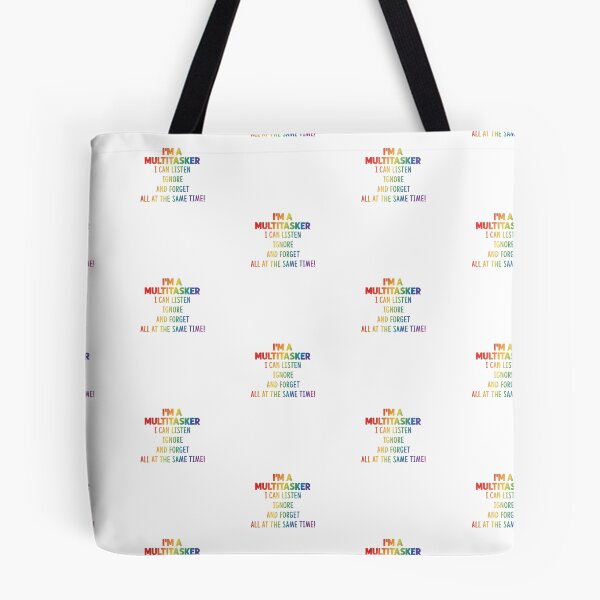 Item preview, I'm a Multitasker: Funny Sarcastic Quote | Rainbow Typography Illustration designed and sold by HBDStudio.