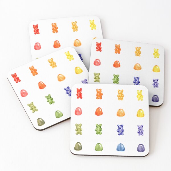 Item preview, Rainbow Gummy Bears in Watercolor designed and sold by andrebalest.art.