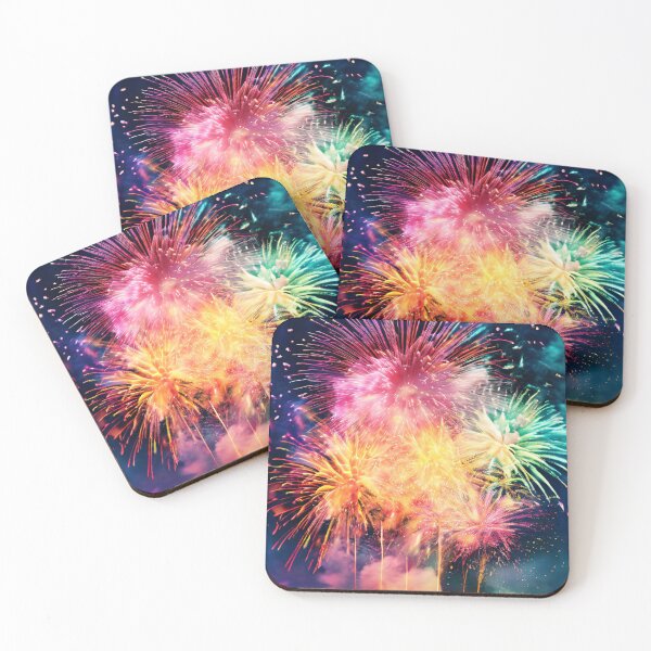 Item preview, Colorful fireworks in the night sky designed and sold by Mianku | Für das Leben.