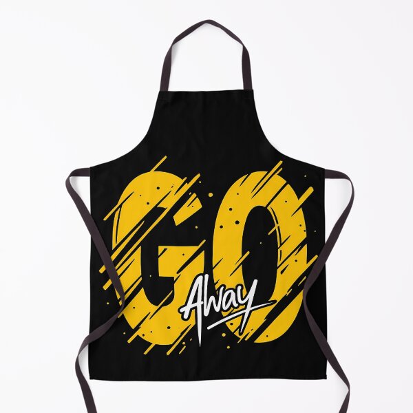 Item preview, GO Away Typography Grunge Poster – Bold Yellow Text Graphic Design designed and sold by DariusZD.