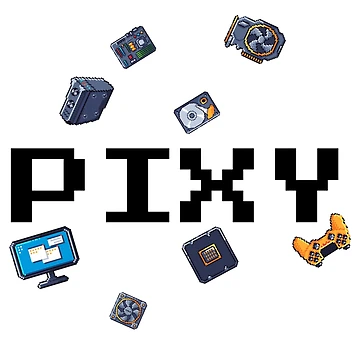 Artwork thumbnail, PIXY Pixel Tech Gaming Typography Design by TorqueThread