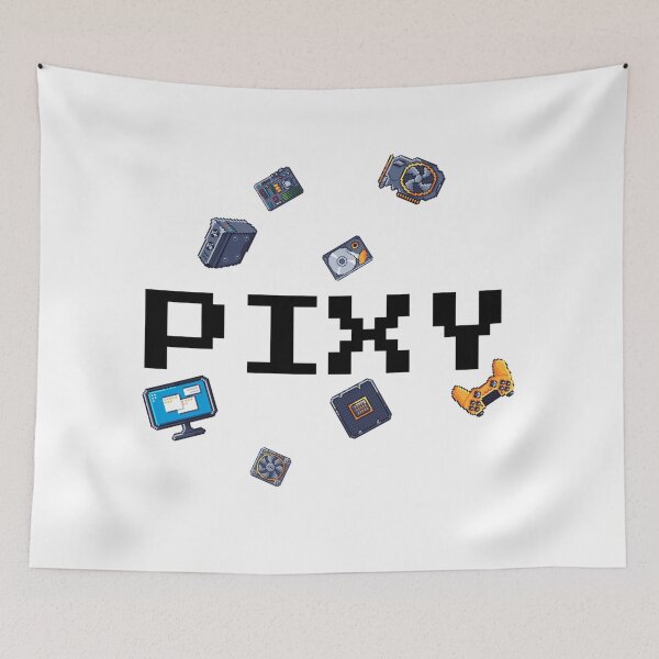 Item preview, PIXY Pixel Tech Gaming Typography Design designed and sold by TorqueThread.
