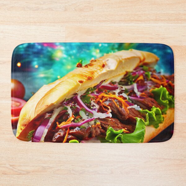 Item preview, Lively sandwich with meat and vegetables designed and sold by Mianku | Für das Leben.