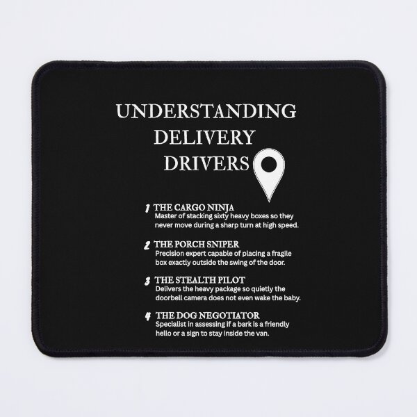 Item preview, Understanding Delivery Drivers Sarcastic Typography – Black designed and sold by PsyFlow35.