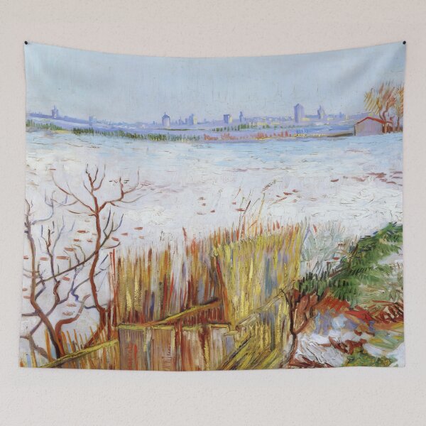 Item preview, Vincent Van Gogh - Snowy Landscape With Arles In The Background designed and sold by st1art.