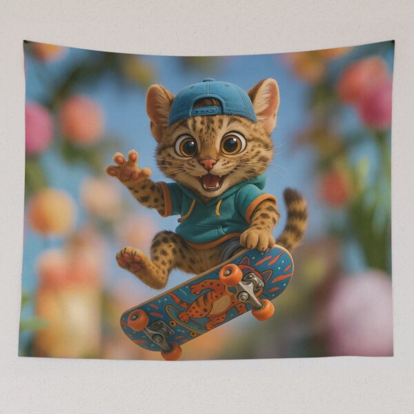 Item preview, Skater Kodkod Wildcat designed and sold by Sillytoe.