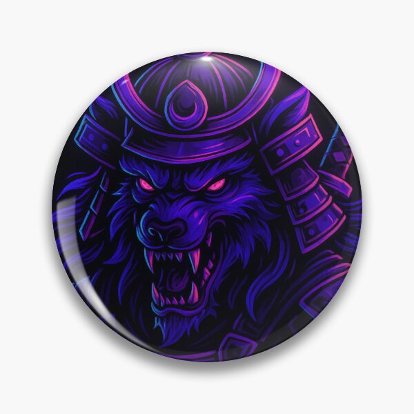 Item preview, Neon Samurai Beast – Cyber Warrior Fantasy Art designed and sold by GolabMagic.