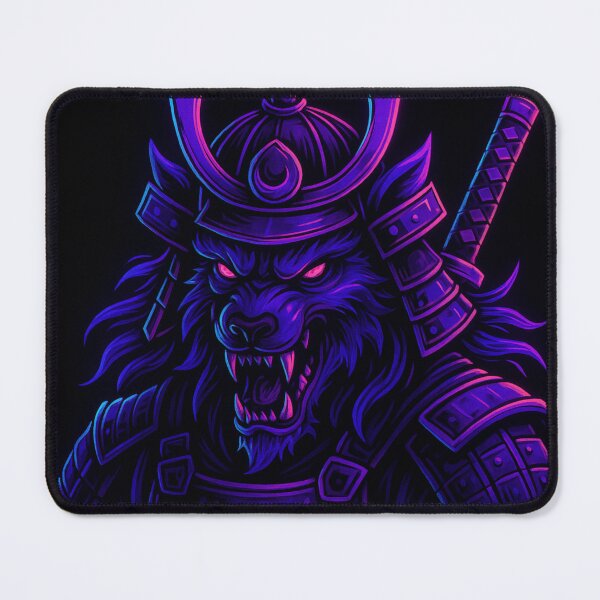 Item preview, Neon Samurai Beast – Cyber Warrior Fantasy Art designed and sold by GolabMagic.