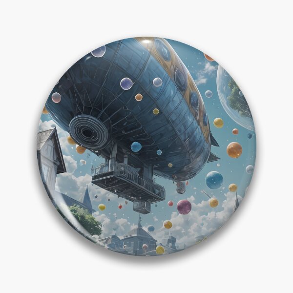 Item preview, Airship, tree blisters and cityscape vision designed and sold by Mianku | Für das Leben.