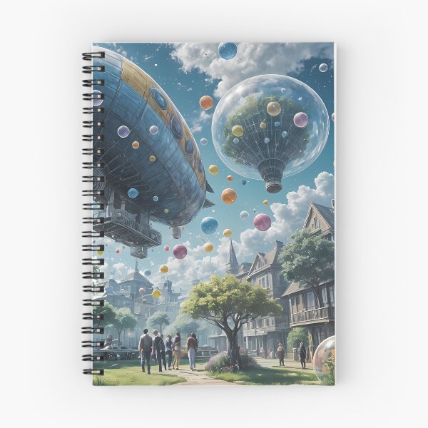 Item preview, Airship, tree blisters and cityscape vision designed and sold by Mianku | Für das Leben.