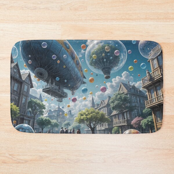 Item preview, Airship, tree blisters and cityscape vision designed and sold by Mianku | Für das Leben.