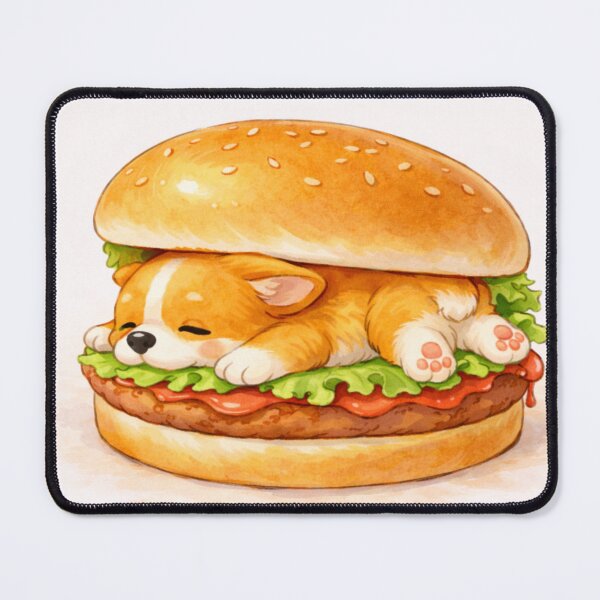 Item preview, Cute Corgi Burger – Funny Dog designed and sold by Darlin8888.