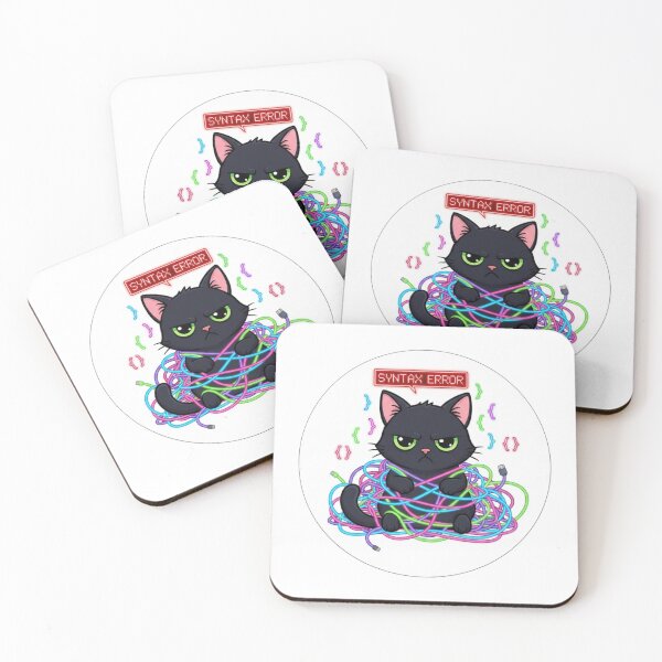 Item preview, ​Syntax Error Cat - Funny Programming & Coding Humor designed and sold by Unique D-zine.