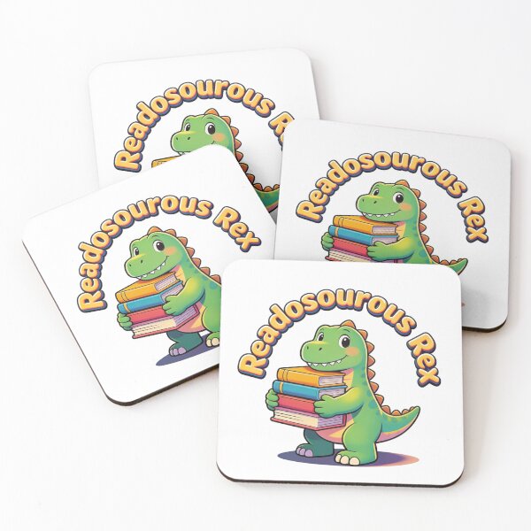 Item preview, Readosourous Rex – Cute T-Rex Reading Books Illustration, Kids Reading Poster, Classroom and Library Dinosaur Wall Art designed and sold by digitalbitcraft.