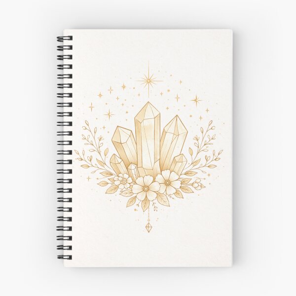 Item preview, Golden Crystal Cluster – Boho Floral Quartz Art designed and sold by PunchDrop.