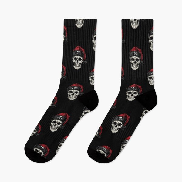Item preview, Dark Santa Skull | Gothic Christmas Creepy Holiday Sticker designed and sold by Gothic Han.