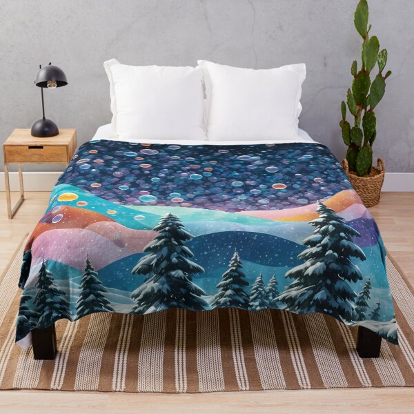 Item preview, Winter landscape with floating light bubbles designed and sold by Mianku | Für das Leben.