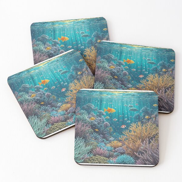 Item preview, Colorful reef life with shimmering sunlight designed and sold by Mianku | Für das Leben.
