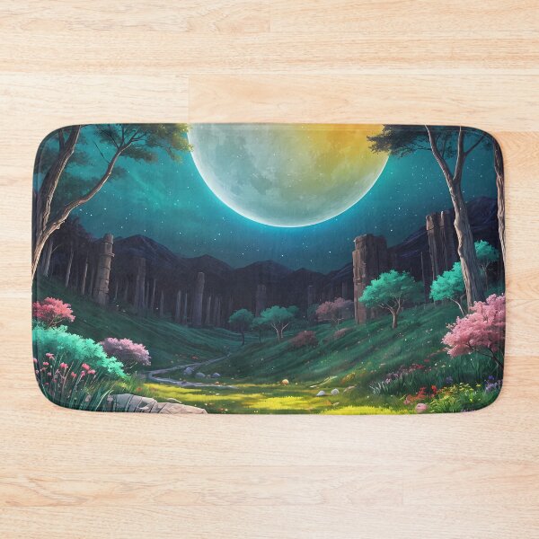 Item preview, Moon over a fairytale valley in anime style designed and sold by Mianku | Für das Leben.