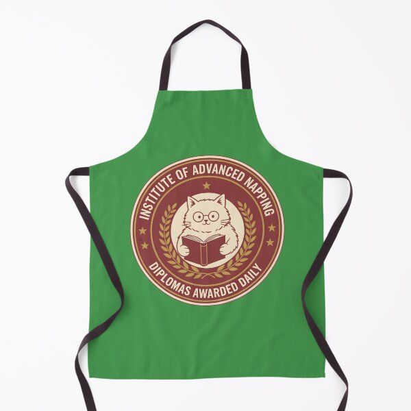 Item preview, "Institute of Advanced Napping" Funny Academic Scholar Cat Graphic Art designed and sold by InkWeaveShop.