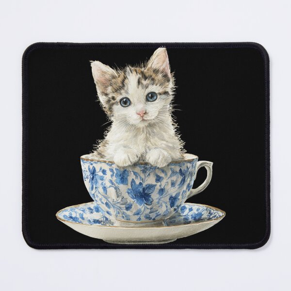 Item preview, Kitten in a tea cup designed and sold by MendaciousMina.